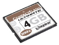 Kingston 4GB CompactFlash Card Ultimate 100X (CF/4GB-U)